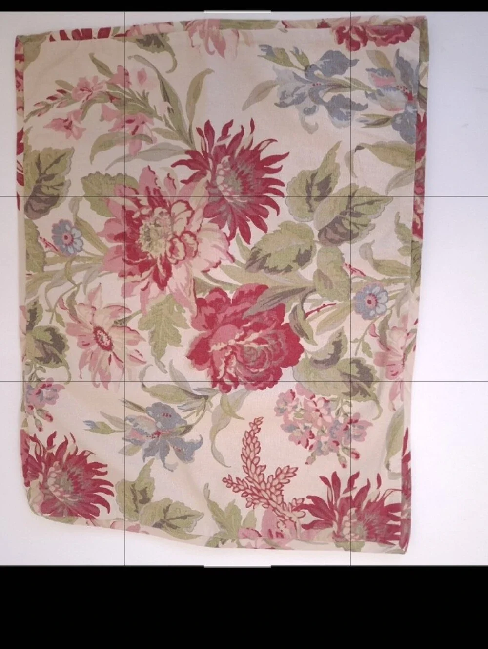 Pottery Barn Marla Floral Print Linen Blend Standard Pillow Sham